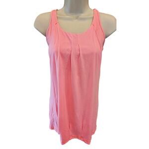 Lululemon size 8 pink tank top with built in bra (no pads) EUC active stretch